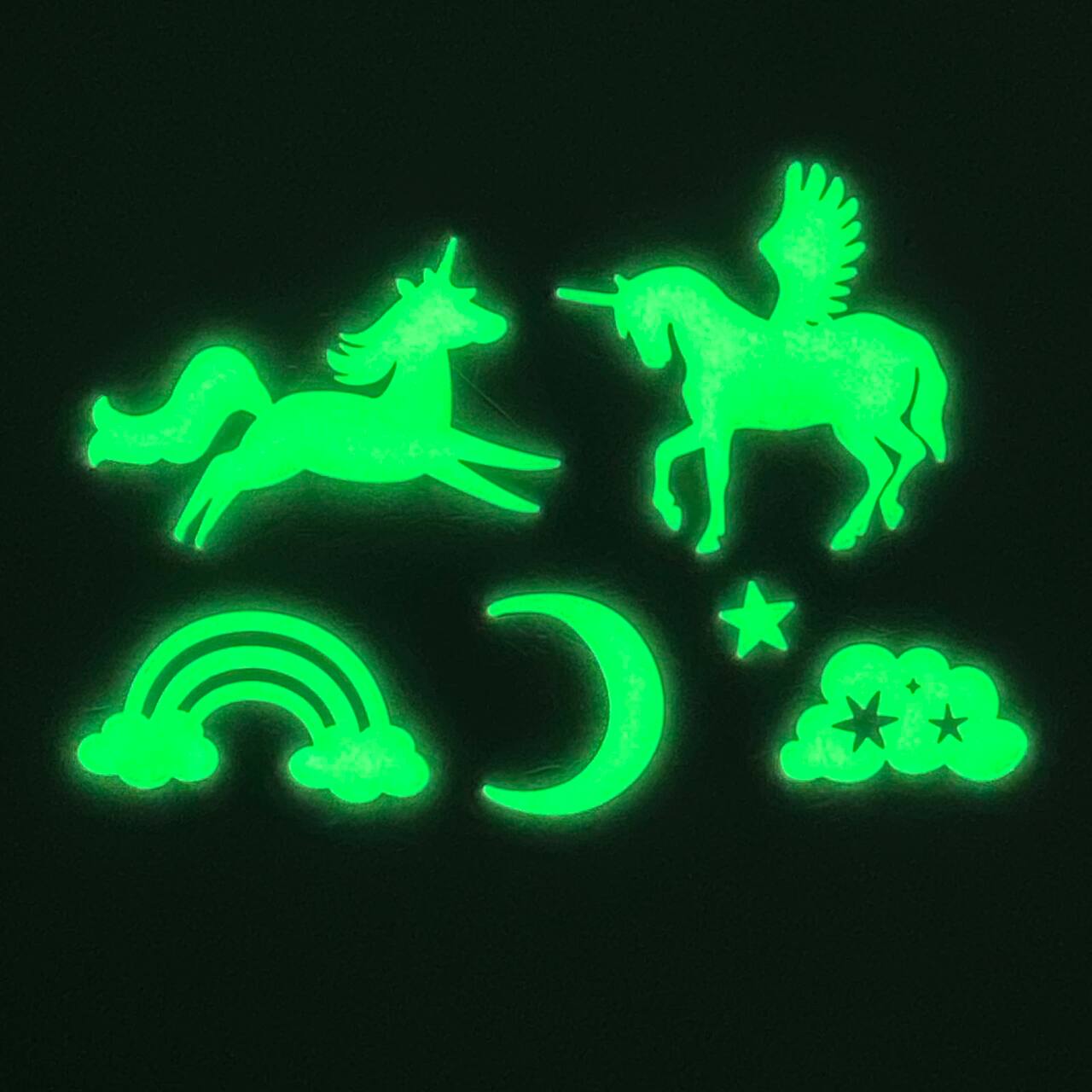 Autocollants phosphorescents à thème de licorne de Creatology